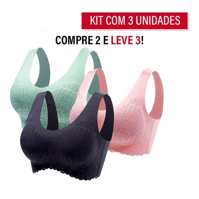 Compre 2 Leve 3 - Sutiã Top Confort Plus 5D + FRETE GRÁTIS