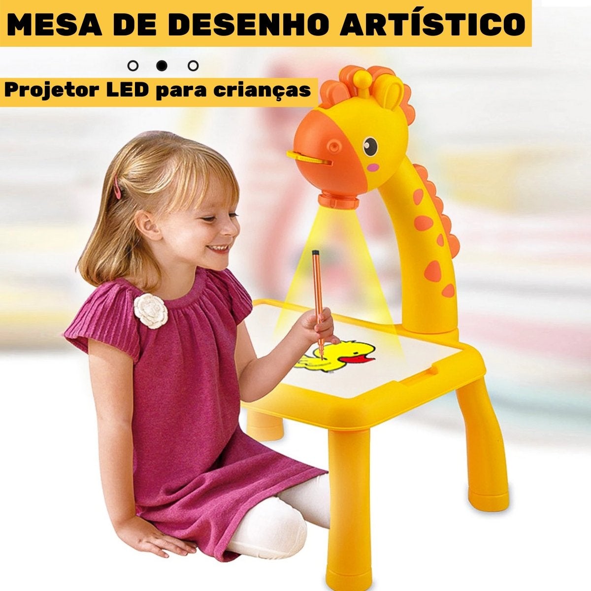 Mesa de Desenho Artístico Projetor Led para Crianças + FRETE GRÁTIS