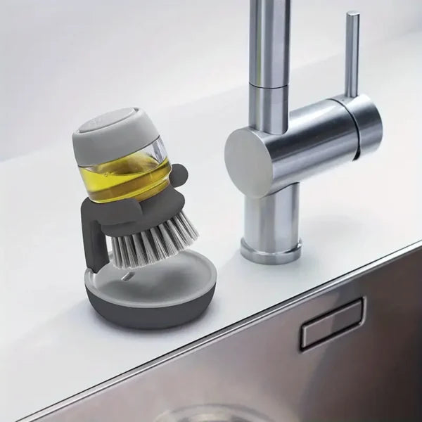 Escova Mágica Com Dispenser CLEANMAX - Facilite sua Vida na Cozinha!