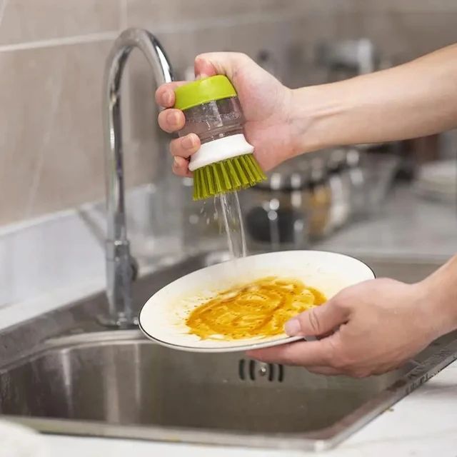 Escova Mágica Com Dispenser CLEANMAX - Facilite sua Vida na Cozinha!